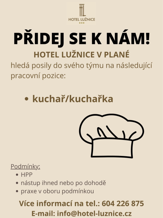 HLEDÁME KUCHAŘE