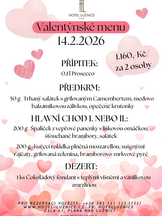 Valentýnské menu