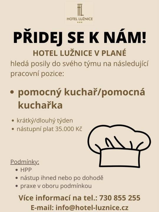 HLEDÁME POMOCNOU KUCHAŘKU/KUCHAŘE