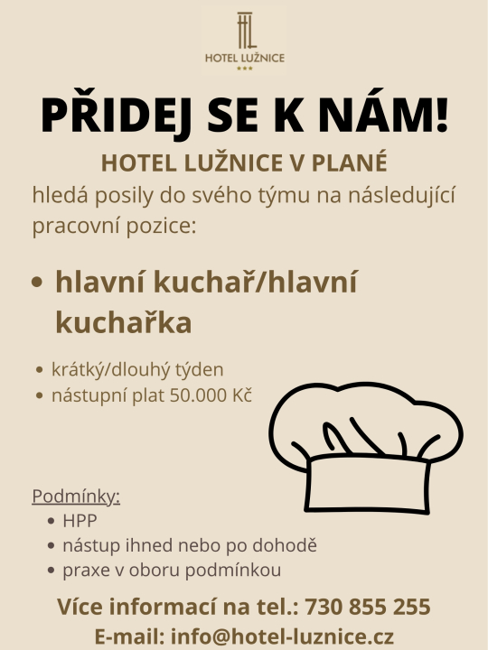 HLEDÁME KUCHAŘE/KUCHAŘKU