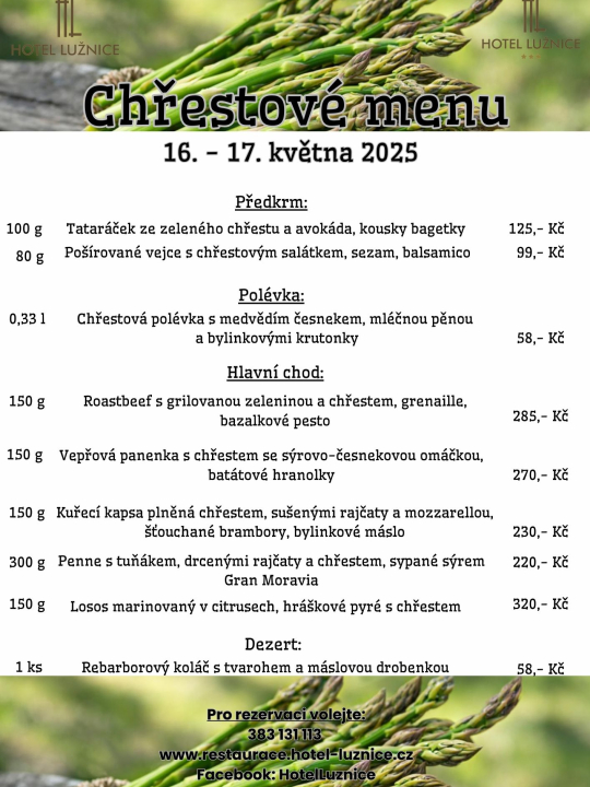 CHŘESTOVÉ MENU